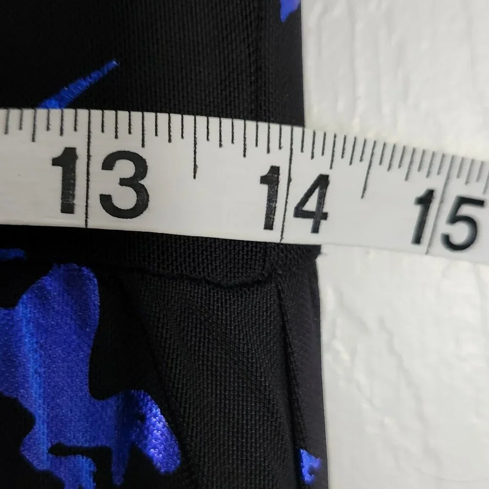 Modcloth x Dangerfield Blue Foil Dinosaur Sheer Black Dress - Picture 5 of 6